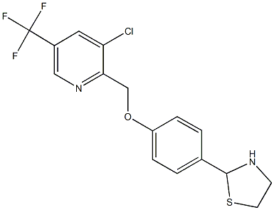 [3-chloro-5-(trifluoromethyl)-2-pyridinyl]methyl 4-(1,3-thiazolan-2-yl)phenyl ether Structure