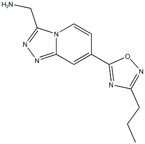{[7-(3-propyl-1,2,4-oxadiazol-5-yl)[1,2,4]triazolo[4,3-a]pyridin-3-yl]methyl}amine Structure