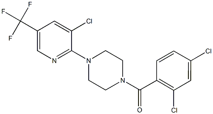{4-[3-chloro-5-(trifluoromethyl)pyridin-2-yl]piperazin-1-yl}(2,4-dichlorophenyl)methanone Structure