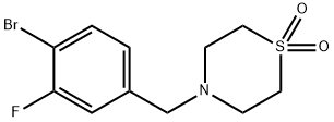 4-[(4-bromo-3-fluorophenyl)methyl]-1λ-thiomorpholine-1,1-dione|4-[(4-BROMO-3-FLUOROPHENYL)METHYL]-1Λ-THIOMORPHOLINE-1,1-DIONE