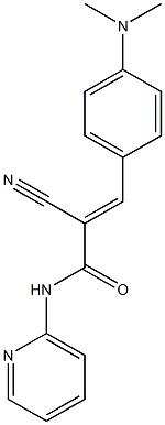 (2E)-2-cyano-3-[4-(dimethylamino)phenyl]-N-pyridin-2-ylacrylamide Structure