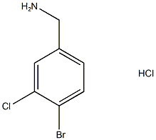 (4-Bromo-3-chlorophenyl)methanamine hydrochloride Struktur