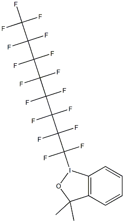 1-(perfluorooktyl)-3,3-dimethyl-1,2-benziodoxole Struktur