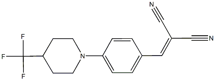 {4-[4-(trifluoromethyl)piperidin-1-yl]benzylidene}malononitrile Struktur