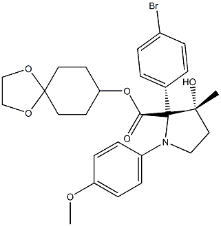 1,4-dioxaspiro[4.5]decan-8-yl (3R)-2-(4-bromophenyl)-3-hydroxy-1-(4-methoxyphenyl)-3-methylpyrrolidine-2-carboxylate