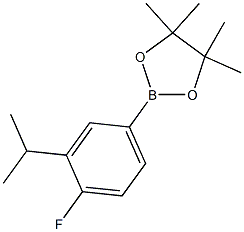 2-(4-氟-3-异丙基苯基)-4,4,5,5-四甲基-1,3,2-二氧杂硼杂环戊烷,,结构式