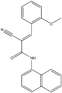 (2E)-2-cyano-3-(2-methoxyphenyl)-N-1-naphthylacrylamide 结构式