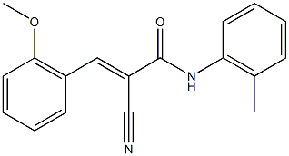 (2E)-2-cyano-3-(2-methoxyphenyl)-N-(2-methylphenyl)acrylamide Struktur