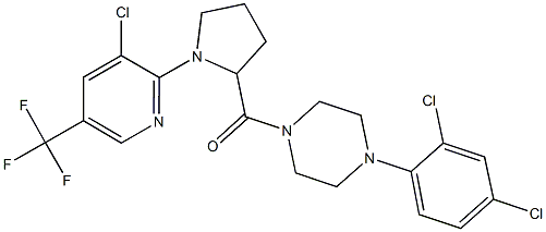 {1-[3-chloro-5-(trifluoromethyl)-2-pyridinyl]-2-pyrrolidinyl}[4-(2,4-dichlorophenyl)piperazino]methanone