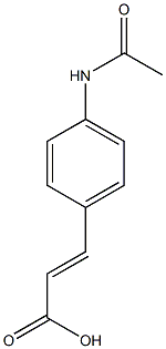 (2E)-3-(4-acetamidophenyl)prop-2-enoic acid Structure