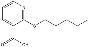 2-(pentylsulfanyl)pyridine-3-carboxylic acid Struktur