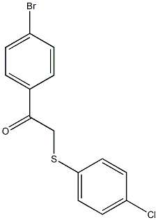 1-(4-bromophenyl)-2-[(4-chlorophenyl)sulfanyl]ethan-1-one Struktur