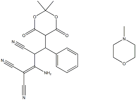 2-AMINO-4-(2,2-DIMETHYL-4,6-DIOXO-1,3-DIOXAN-5-YL)-4-PHENYL-1-BUTENE-1,1,3-TRICARBONITRILE N-METHYLMORPHOLINE SALT Structure