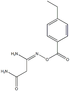 (E)-(1-amino-2-carbamoylethylidene)amino 4-ethylbenzoate Structure