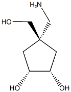 (1R,2S,4s)-4-(aminomethyl)-4-(hydroxymethyl)cyclopentane-1,2-diol Structure