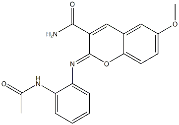 (2Z)-2-[(2-acetamidophenyl)imino]-6-methoxy-2H-chromene-3-carboxamide