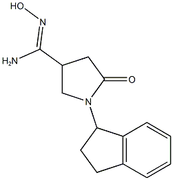 (Z)-1-(2,3-dihydro-1H-inden-1-yl)-N'-hydroxy-5-oxopyrrolidine-3-carboximidamide