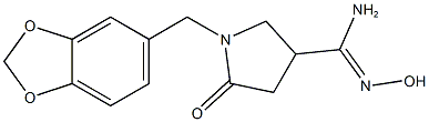 (Z)-1-[(2H-1,3-benzodioxol-5-yl)methyl]-N'-hydroxy-5-oxopyrrolidine-3-carboximidamide Struktur