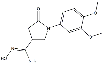 (Z)-1-(3,4-dimethoxyphenyl)-N'-hydroxy-5-oxopyrrolidine-3-carboximidamide Struktur