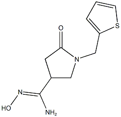 (Z)-N'-hydroxy-5-oxo-1-[(thiophen-2-yl)methyl]pyrrolidine-3-carboximidamide Structure
