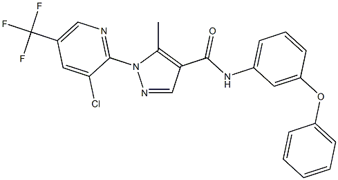 1-[3-chloro-5-(trifluoromethyl)pyridin-2-yl]-5-methyl-N-(3-phenoxyphenyl)-1H-pyrazole-4-carboxamide