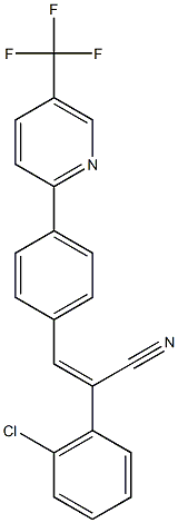 (2Z)-2-(2-chlorophenyl)-3-{4-[5-(trifluoromethyl)pyridin-2-yl]phenyl}prop-2-enenitrile Structure