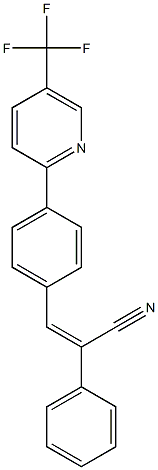 (2Z)-2-phenyl-3-{4-[5-(trifluoromethyl)pyridin-2-yl]phenyl}prop-2-enenitrile Struktur