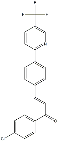 (2E)-1-(4-chlorophenyl)-3-{4-[5-(trifluoromethyl)pyridin-2-yl]phenyl}prop-2-en-1-one