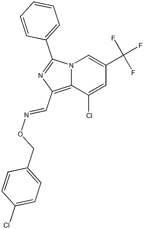 (E)-{[8-chloro-3-phenyl-6-(trifluoromethyl)imidazo[1,5-a]pyridin-1-yl]methylidene}[(4-chlorophenyl)methoxy]amine