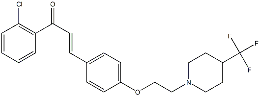 (2E)-1-(2-chlorophenyl)-3-(4-{2-[4-(trifluoromethyl)piperidin-1-yl]ethoxy}phenyl)prop-2-en-1-one
