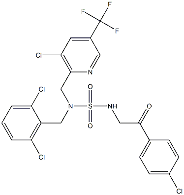 {[3-chloro-5-(trifluoromethyl)pyridin-2-yl]methyl}({[2-(4-chlorophenyl)-2-oxoethyl]sulfamoyl})[(2,6-dichlorophenyl)methyl]amine