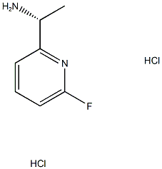 (1R)-1-(6-fluoropyridin-2-yl)ethan-1-amine dihydrochloride,,结构式