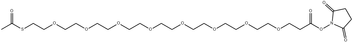 dPEG(R)8-SATA (S-acetyl-dPEG(R)8-NHS ester) Struktur