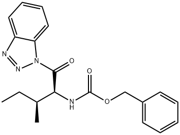 Benzyl (2S,3S)-1-(1H-benzo[d][1,2,3]triazol-1-yl)-3-methyl-1-oxopentan-2-ylcarbamate Struktur
