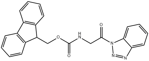 N-Fmoc-(1-benzotriazolylcarbonyl)methylamine 化学構造式