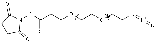 AZIDO-PEG12-NHS, 1108750-59-9, 结构式