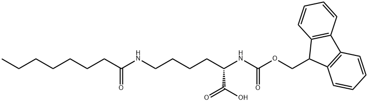 FMOC-LYS(OCTANOYL)-OH, 1128181-16-7, 结构式