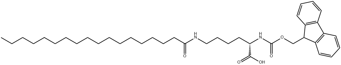 Fmoc-L-Lys(Stearoyl)-OH 结构式