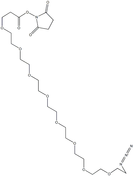 Azido-PEG8-NHS ester Structure