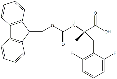 (S)- N-FMOC-Α-METHYL-2,6-DIFLUOROPHENYLALANINE,1223105-51-8,结构式