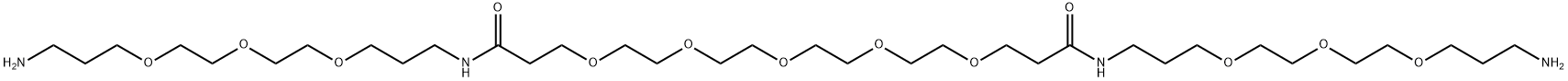 N1,N19-双(3-(2-(2-(3-氨基丙氧基)乙氧基)乙氧基)丙基)-4,7,10,13,16-五氧杂十九烷二酰胺, 1224728-09-9, 结构式