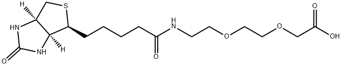 2-(2-(2-(5-((3AS,4S,6AR)-2-氧代六氢-1H-噻吩并[3,4-D]咪唑-4-基)戊酰胺基)乙氧基)乙氧基)乙酸, 1238575-77-3, 结构式