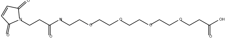 19-马来酰亚胺基-17-氧-4,7,10,13-四氧杂-16-氮十九酸,1263045-16-4,结构式