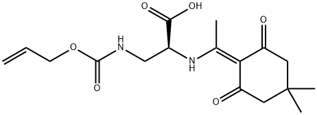 N-alpha-(4-4-Dimethyl-2,6-dioxocyclohex-1-ylidene)ethyl-N-beta-allyloxycarbonyl-L-2,3-diaminopropionic acid Structure