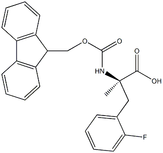 (R)- N-FMOC-Α-METHYL-2-FLUOROPHENYLALANINE, 1315449-93-4, 结构式
