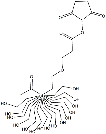 dPEG(R)12-SATA (S-acetyl-dPEG(R)12-NHS ester) Structure