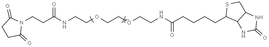 BIOTIN-十一聚乙二醇-马来酰亚胺丙酰胺 结构式