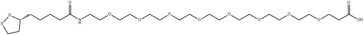 Lipoamido-PEG8-acid Struktur