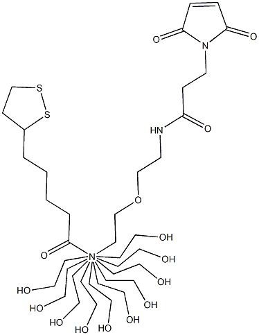 MAL-DPEG®₁₁-LIPOAMIDE 化学構造式