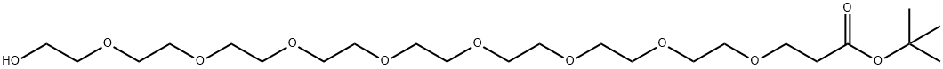 HO-PEG8-CH2CH2COOTBU,1334177-84-2,结构式